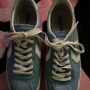 Converse Aqua and White Low-Tops